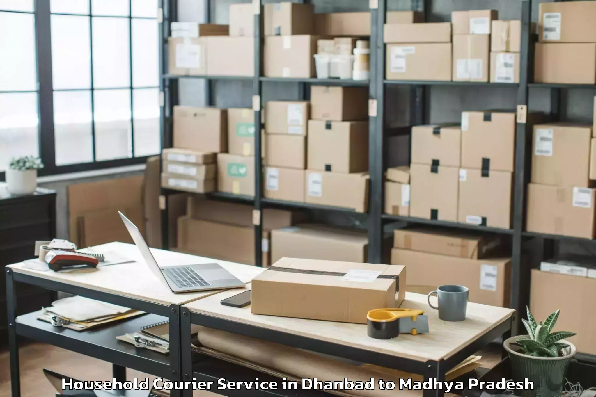 Comprehensive Dhanbad to Rani Durgavati Vishwavidyalaya Household Courier